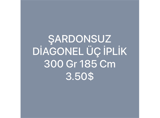 VORTEKS SARDONSUZ DIAGONEL ÜÇ IPLIK