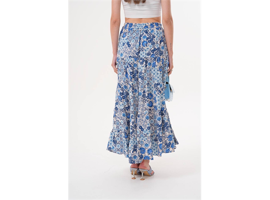 Gelincik Desenli Viskon Etek