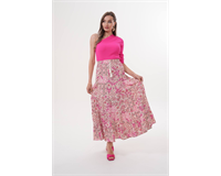 Gelincik Desenli Viskon Etek