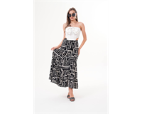 Gelincik Desenli Viskon Etek