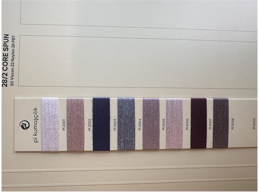 28/2 core spun PBT renkli triko ipklik