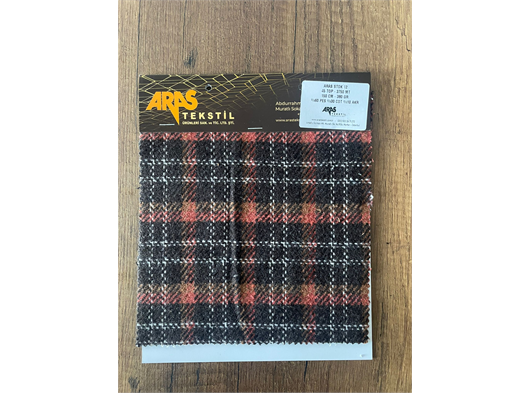 KAHVERENGİ EKOSE DESEN CEKET & GÖMLEKLİK ODUNCU KUMAŞ