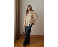 Büzgülü bayan gömlek