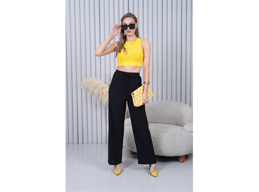 Siyah Viskon Pantolon